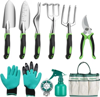 Outils de jardin avec gants de travail de sécurité, ensemble de cadeaux de jardinage